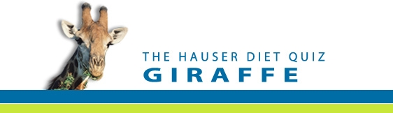 The Hauser Diet Giraffe Diet Type™ – 20% Protein/Fat & 80% Carbs